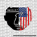 Stars & Stripes Full Color Decal for ODI Number Plate