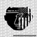 Stars & Stripes Decal for ODI Number Plate